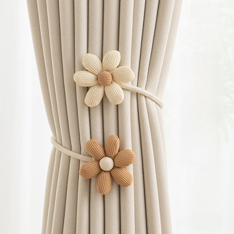Floral curtain tiebacks