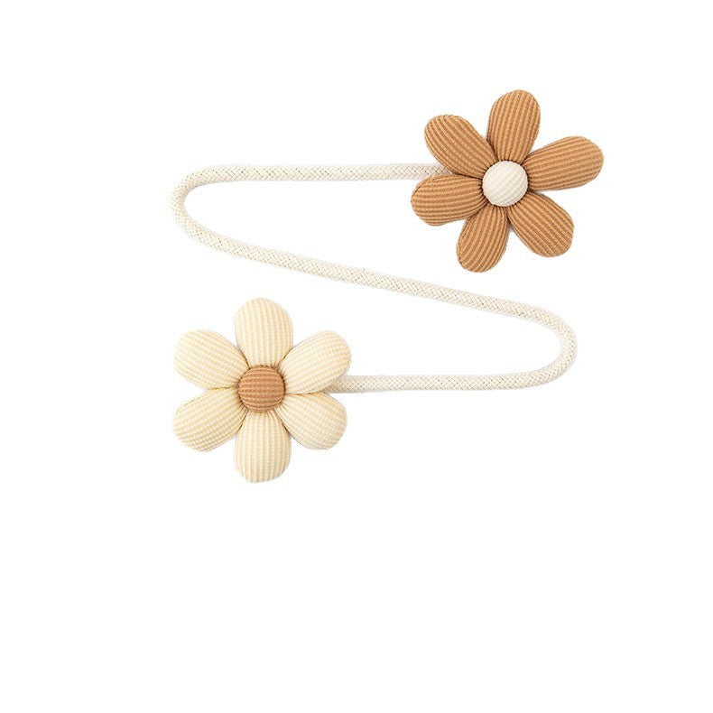 Floral curtain tiebacks