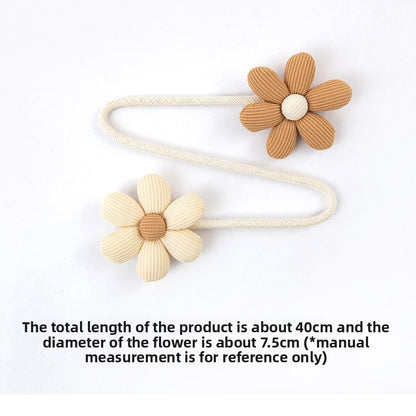 Floral curtain tiebacks
