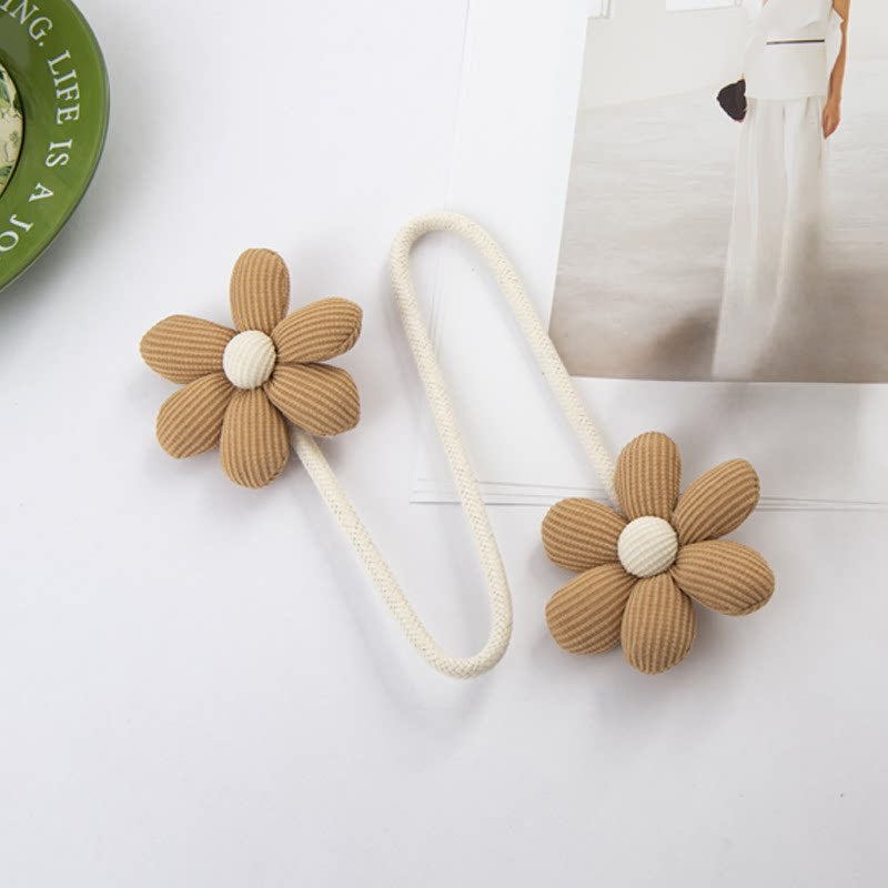 Floral curtain tiebacks