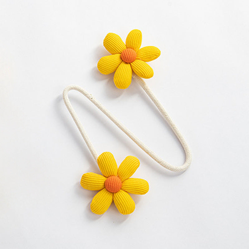 Floral curtain tiebacks