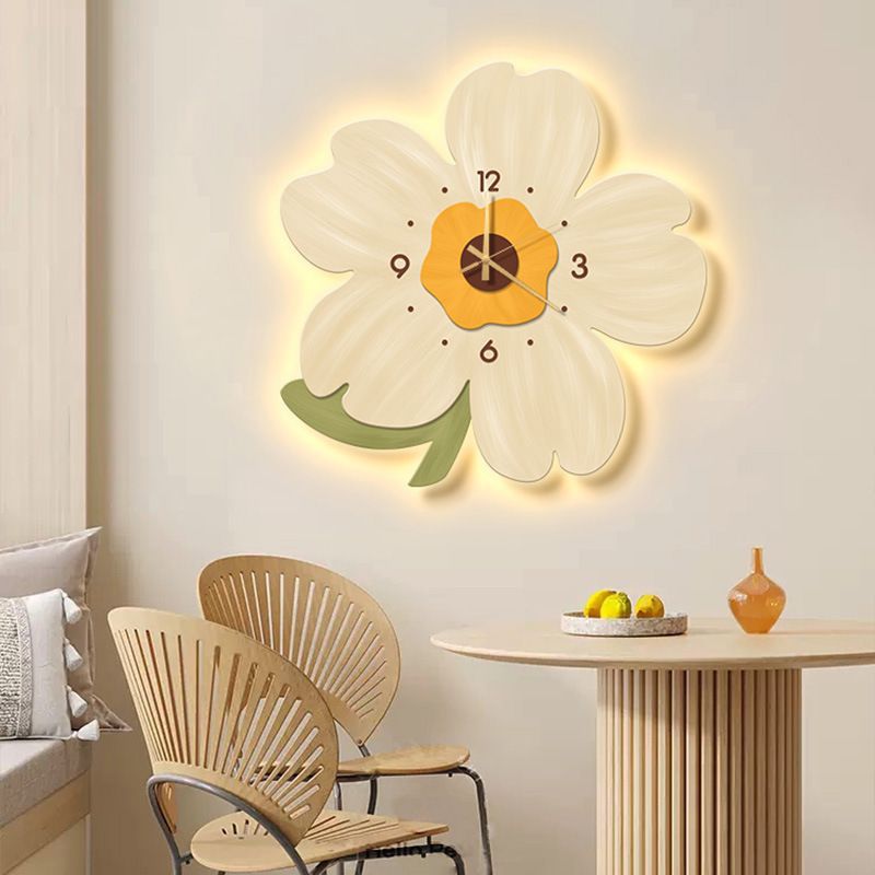 Floral Design Silent Wall Clock