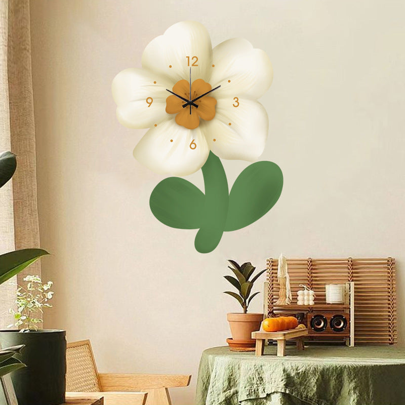 Floral Design Silent Wall Clock