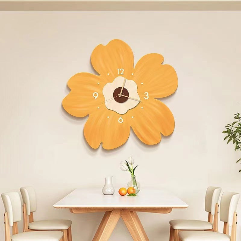 Floral Design Silent Wall Clock