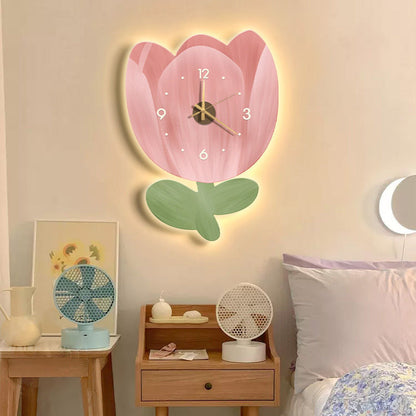 Floral Design Silent Wall Clock