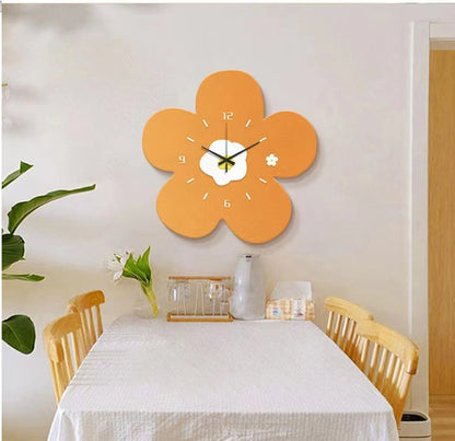 Floral Design Silent Wall Clock