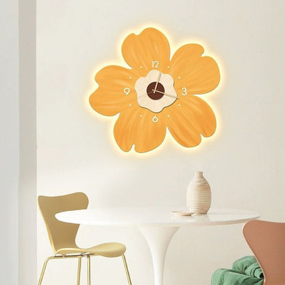 Floral Design Silent Wall Clock