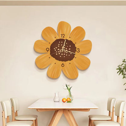 Floral Design Silent Wall Clock