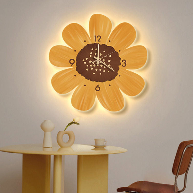 Floral Design Silent Wall Clock