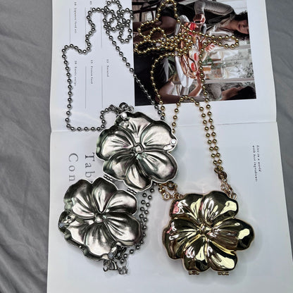 Floral Design Women Chain Crossbody Bag