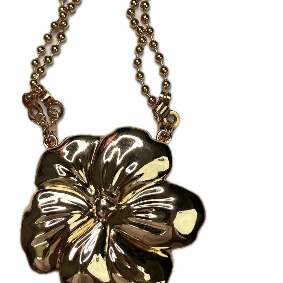 Floral Design Women Chain Crossbody Bag
