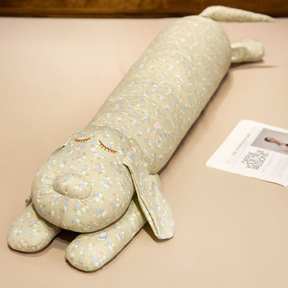 Floral Dog Plush Pillow for Bed Comfort
