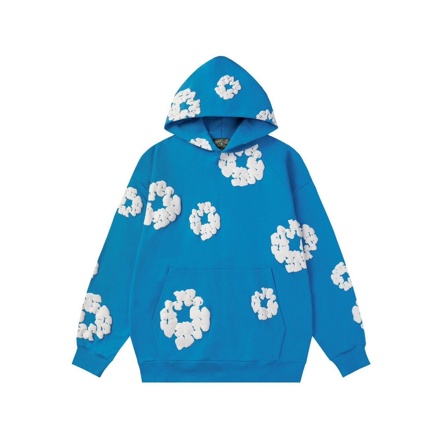 Floral Foam Print Hooded Sweatshirt and Pants Set
