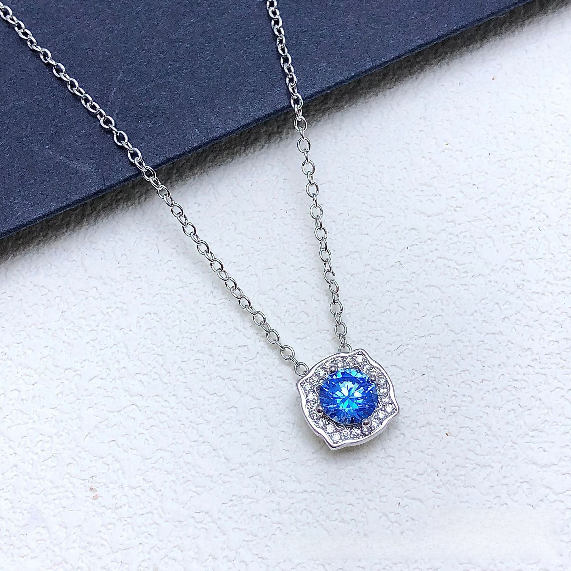 Floral gemstone necklace