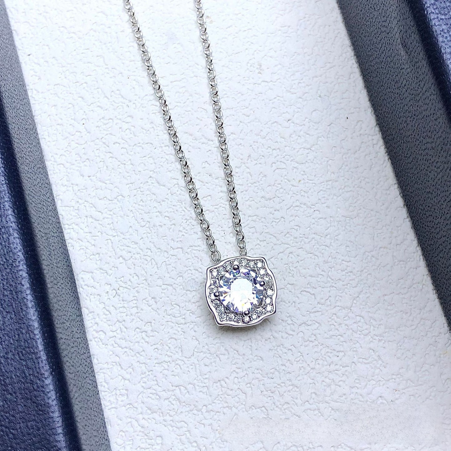 Floral gemstone necklace