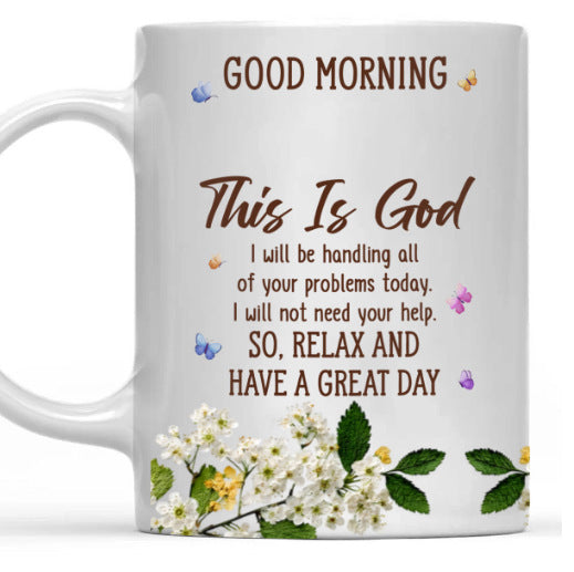 Floral Good Morning Ceramic Mug
