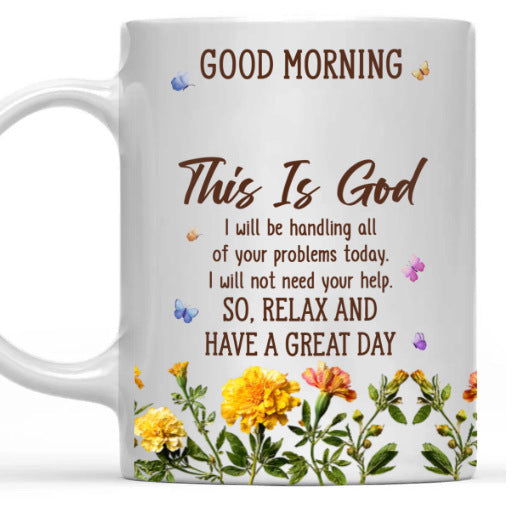 Floral Good Morning Ceramic Mug