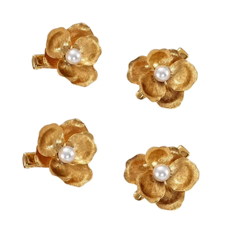 Floral Hair Clip for Side Bangs