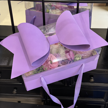 Floral hand-held flower box