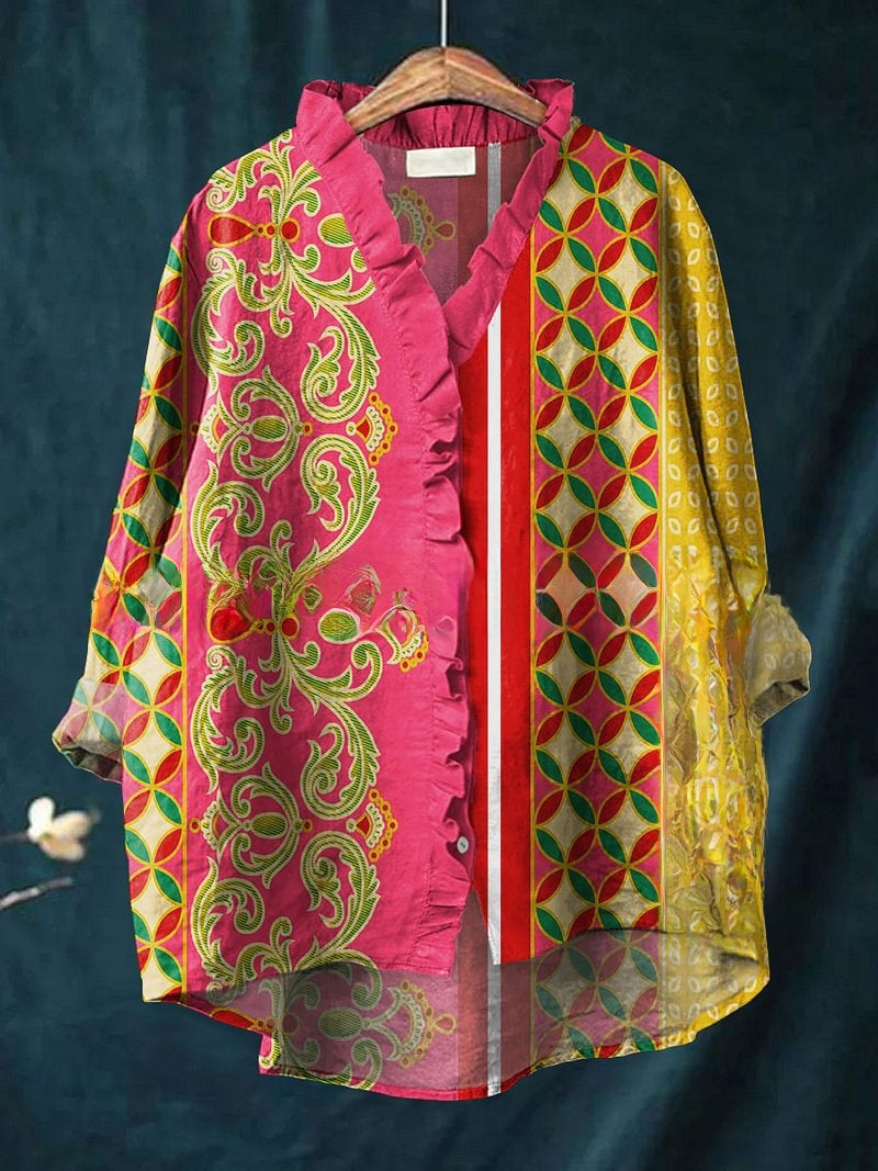 Floral Lace Collar Casual Blouse