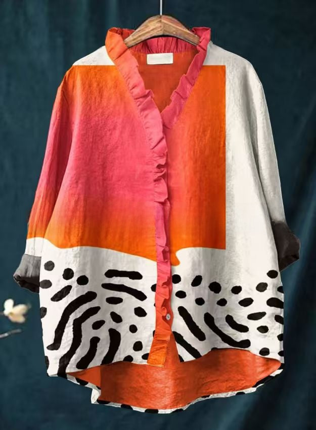 Floral Lace Collar T-Shirt