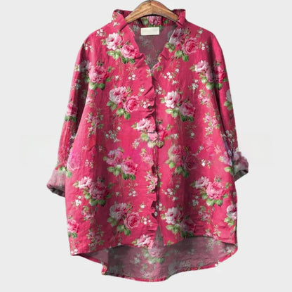 Floral Lace Collar T-Shirt