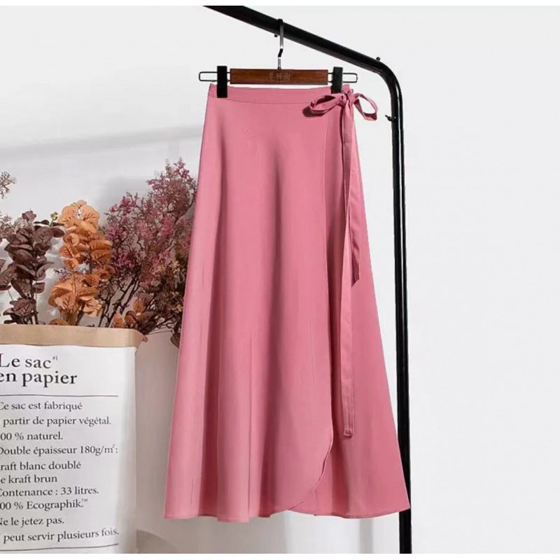 Floral Lace-Up Wrap Skirt