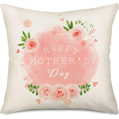Floral Linen Pillow Cover