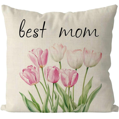 Floral Linen Pillow Cover
