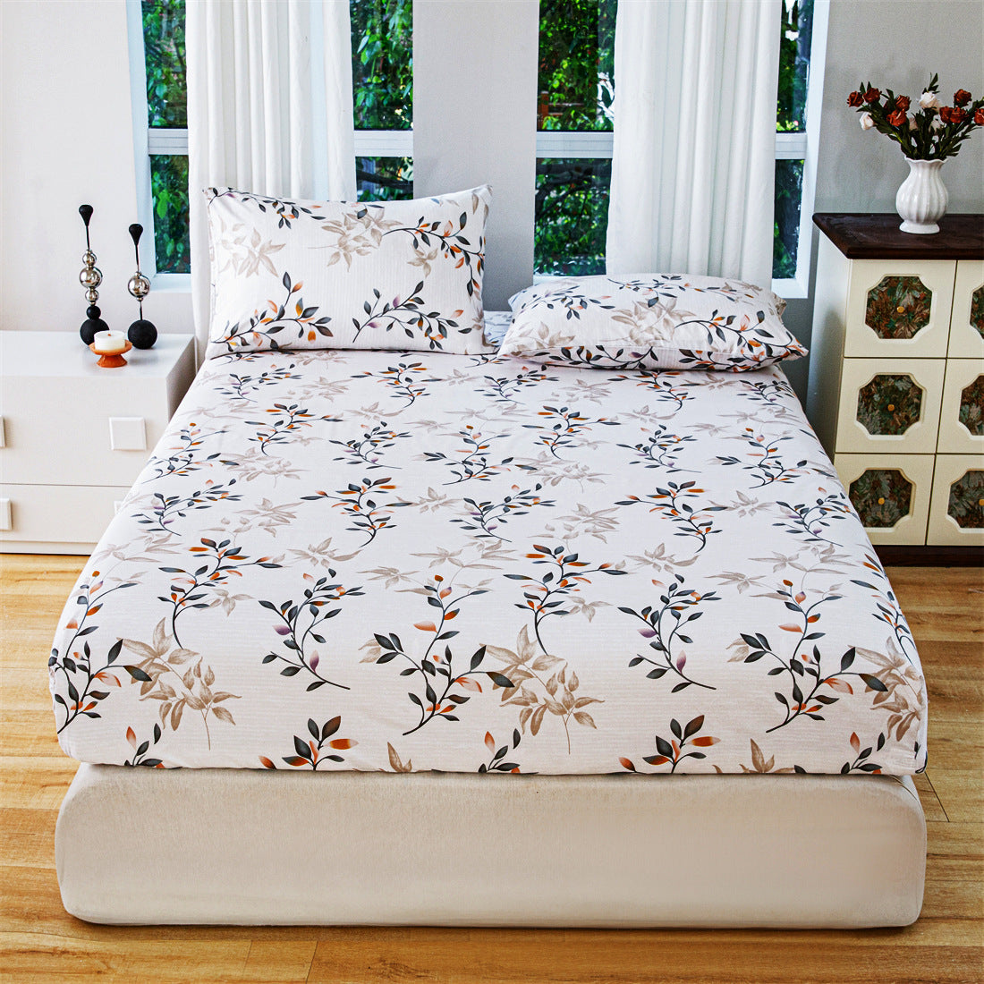 Floral mattress dust cover