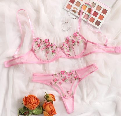 Floral Mesh Sexy Lingerie