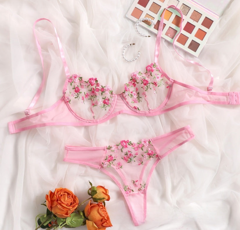 Floral Mesh Sexy Lingerie
