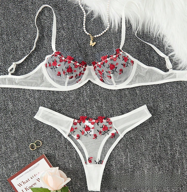Floral Mesh Sexy Lingerie