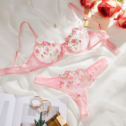 Floral Mesh Sexy Lingerie