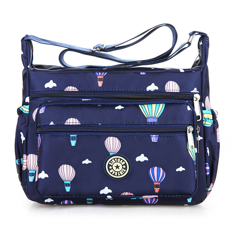 Floral Oxford Cloth Shoulder Crossbody Bag