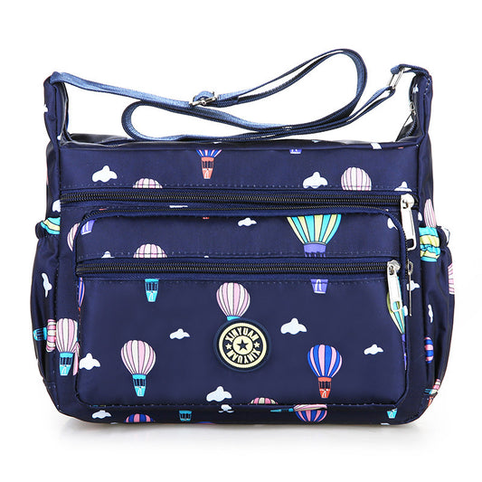 Floral Oxford Cloth Shoulder Crossbody Bag