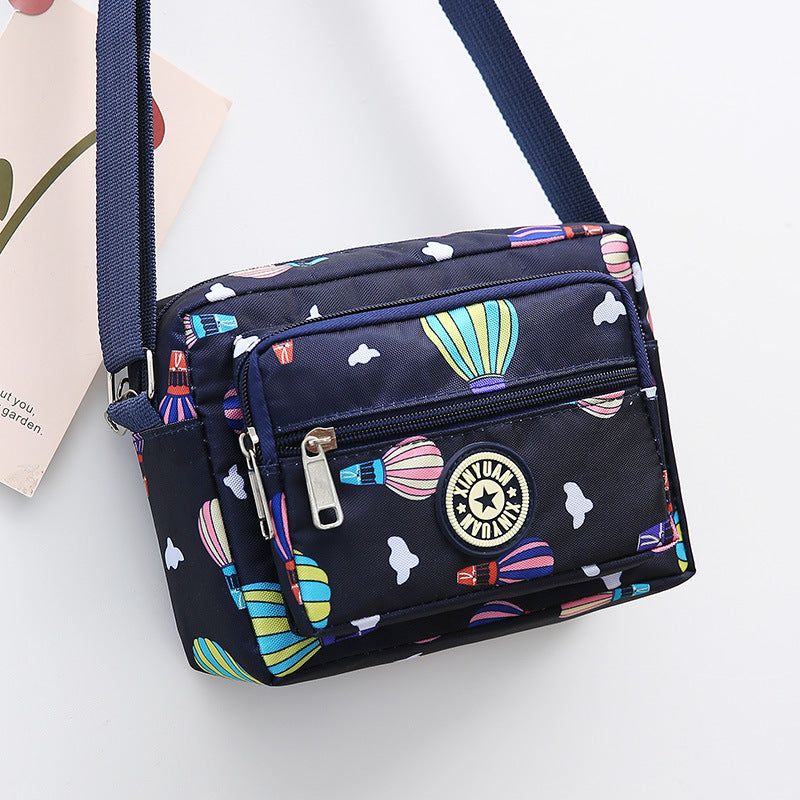 Floral Oxford Cloth Shoulder Crossbody Bag