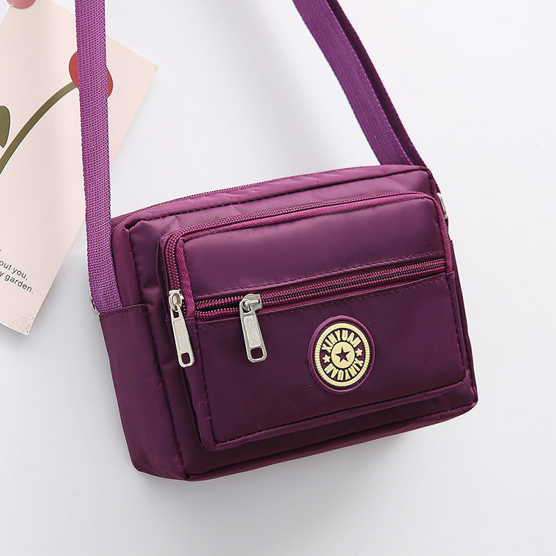 Floral Oxford Cloth Shoulder Crossbody Bag
