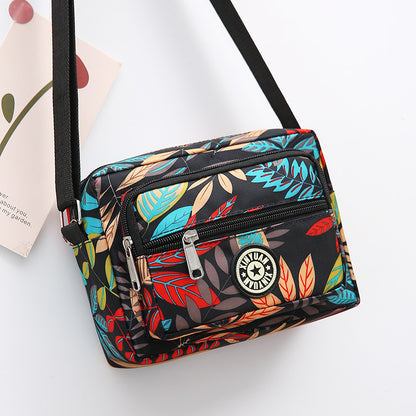 Floral Oxford Cloth Shoulder Crossbody Bag