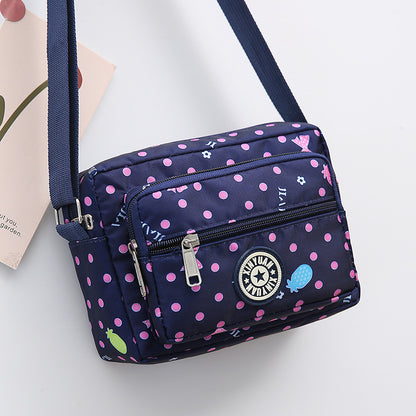 Floral Oxford Cloth Shoulder Crossbody Bag