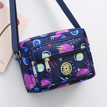 Floral Oxford Cloth Shoulder Crossbody Bag