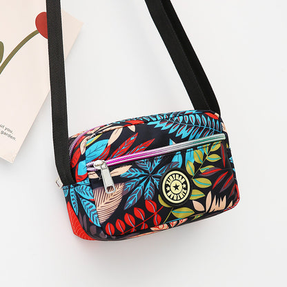 Floral Oxford Cloth Shoulder Crossbody Bag
