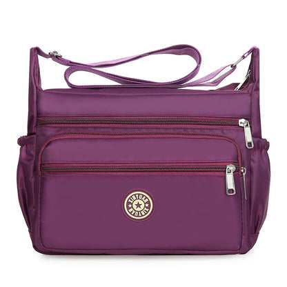 Floral Oxford Cloth Shoulder Crossbody Bag