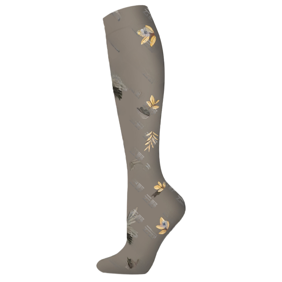 Floral Pattern Sports Compression Socks 200N Support