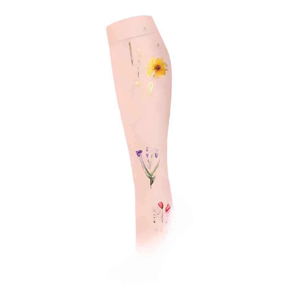 Floral Pattern Sports Compression Socks 200N Support