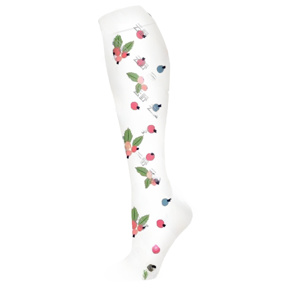 Floral Pattern Sports Compression Socks 200N Support