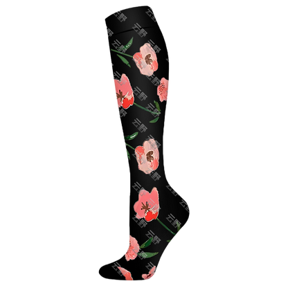 Floral Pattern Sports Compression Socks 200N Support