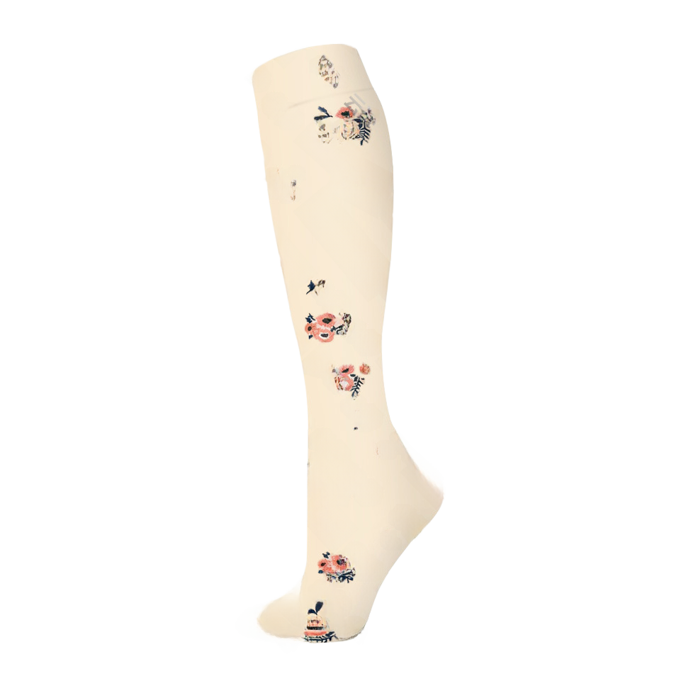 Floral Pattern Sports Compression Socks 200N Support