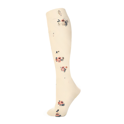 Floral Pattern Sports Compression Socks 200N Support