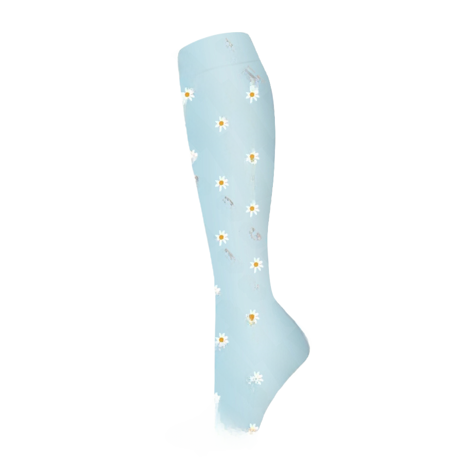 Floral Pattern Sports Compression Socks 200N Support